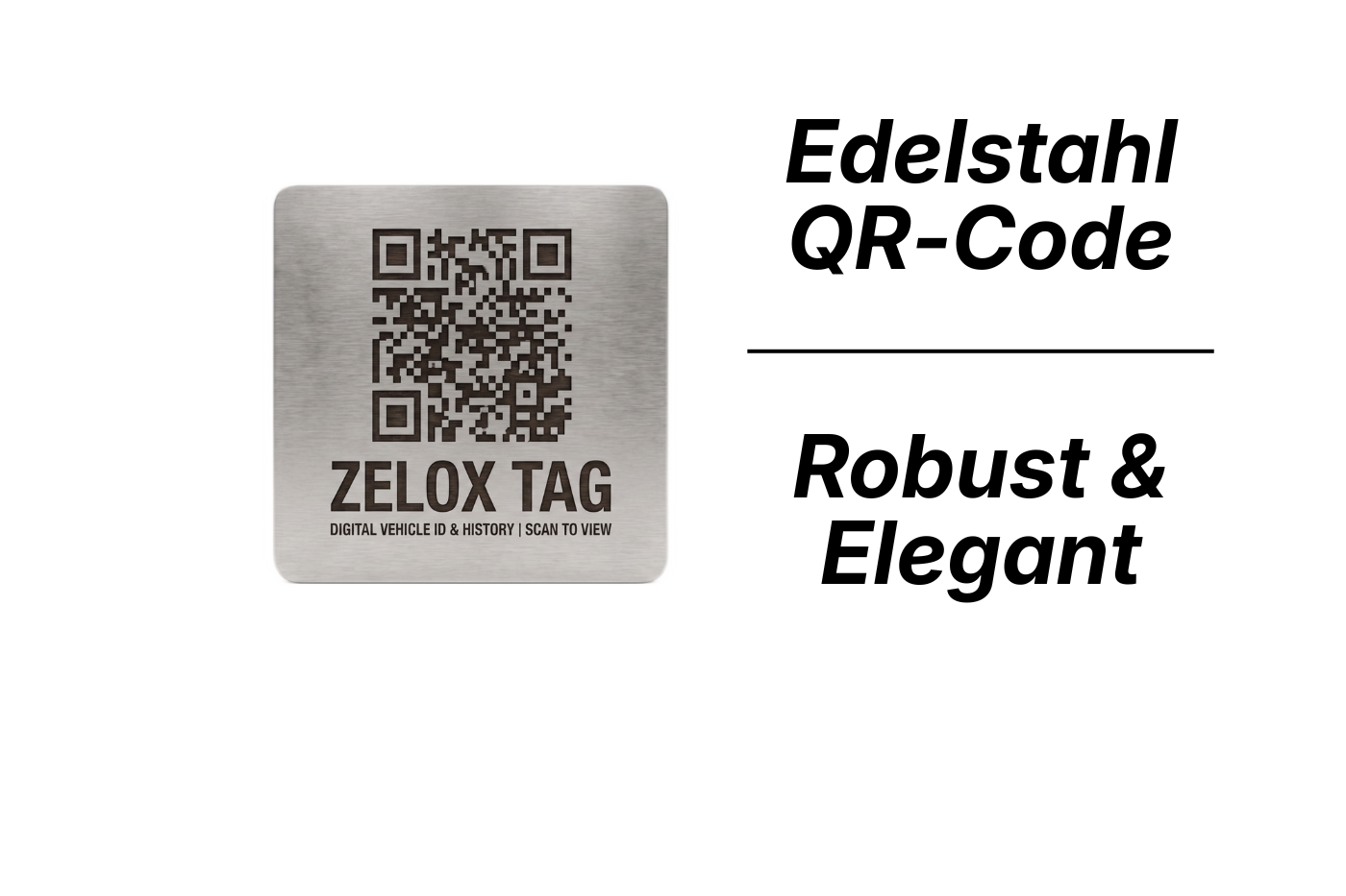 ZaloxTag© QR-Code aus Edelstahl + Digitales Dashboard