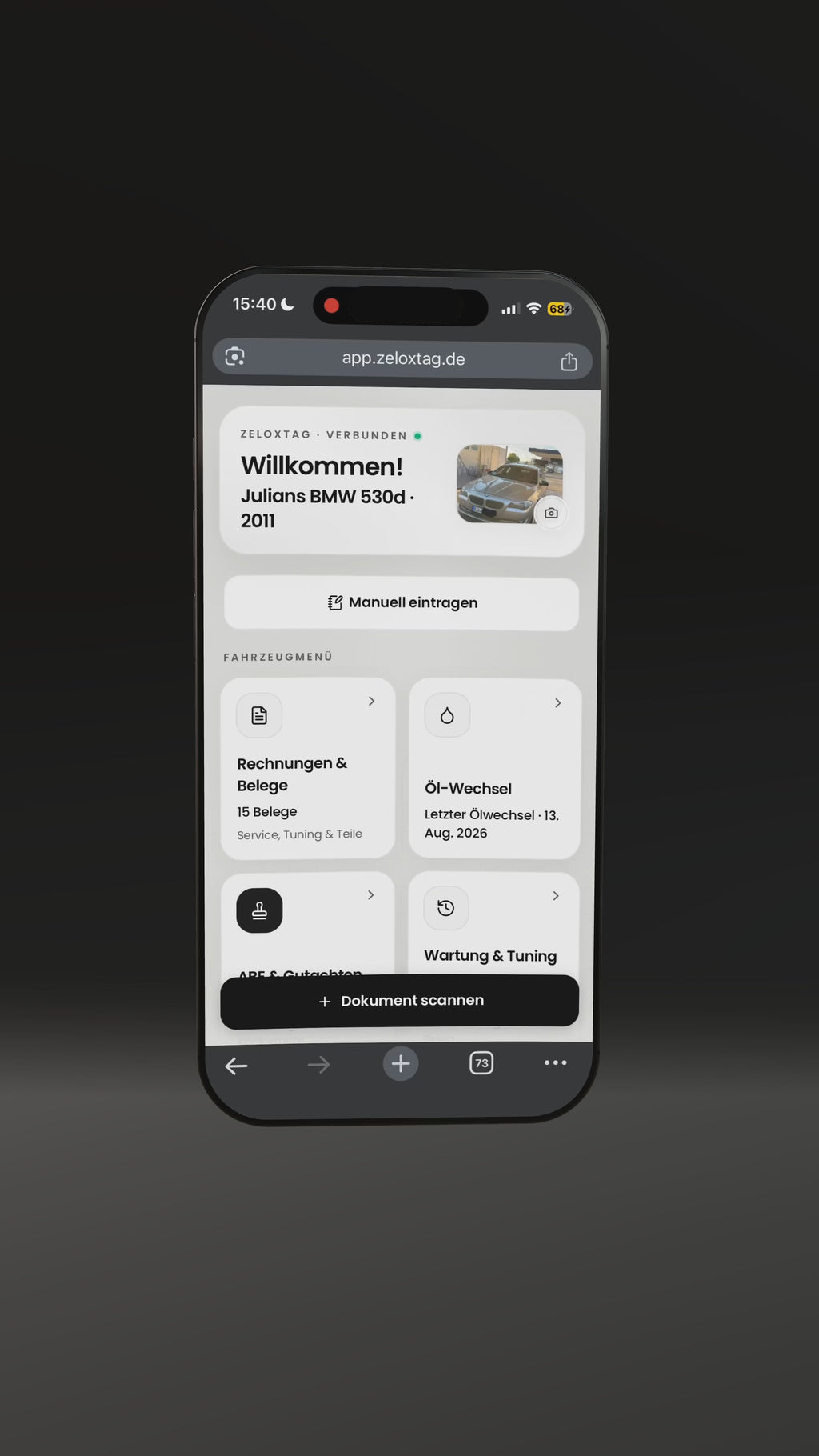 Zelox Tag - Digitaler Fahrzeugpass