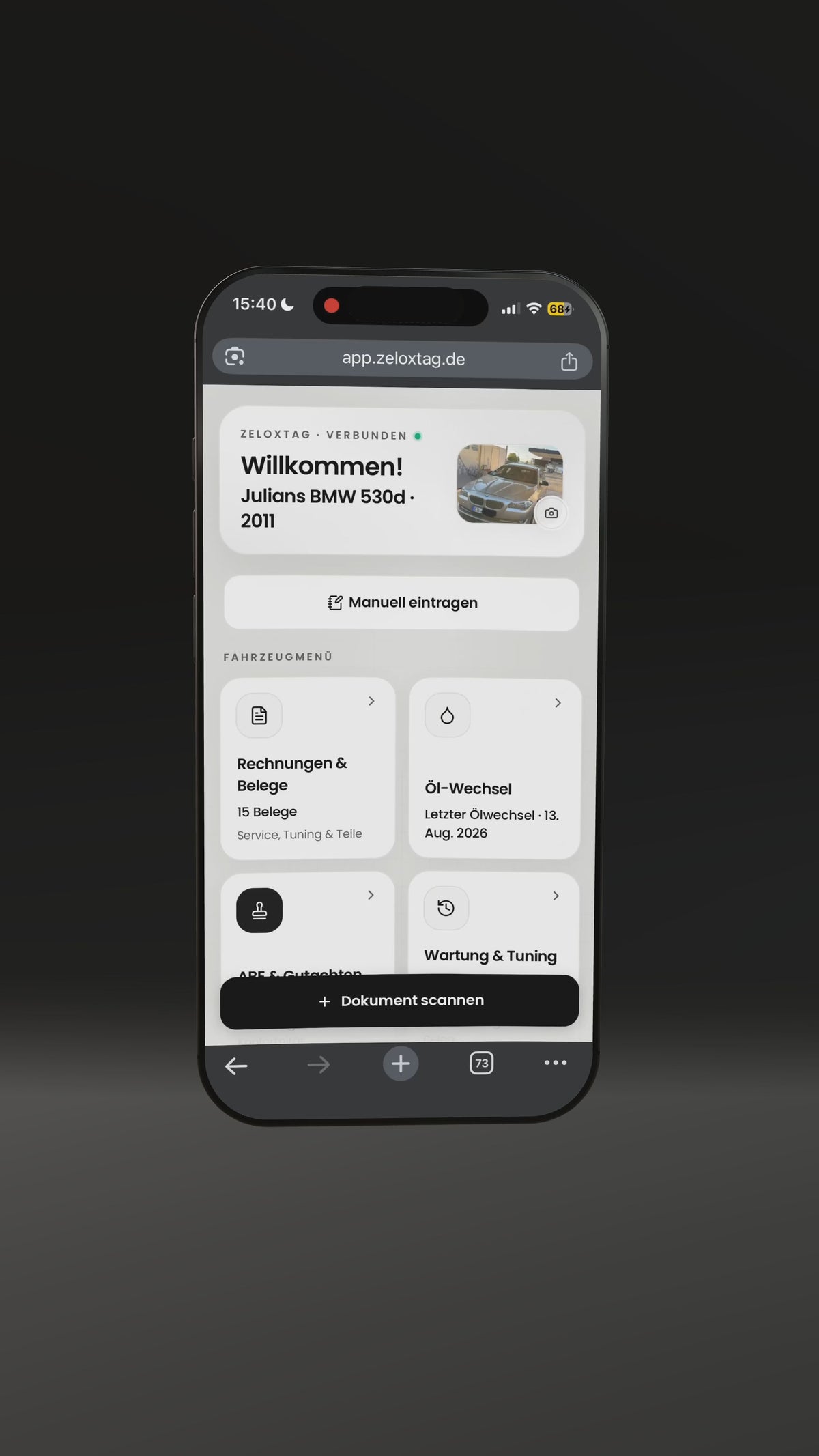 Zelox Tag - Digitaler Fahrzeugpass